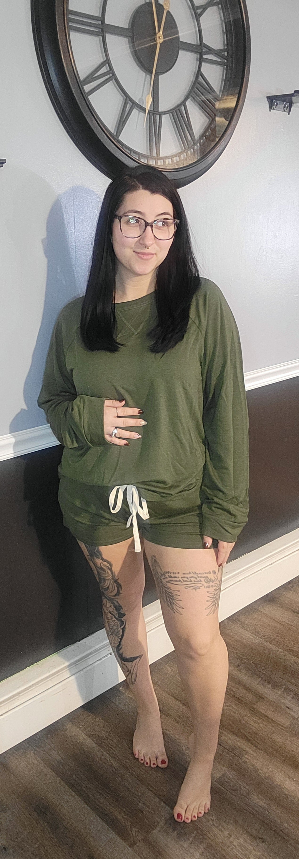 Green So Cozy Lounge Top
